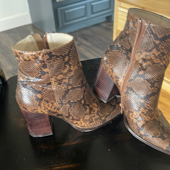 RAYE | Shoes | Raye Merit Bootie Brown Snake Ankle Boot | Poshmark